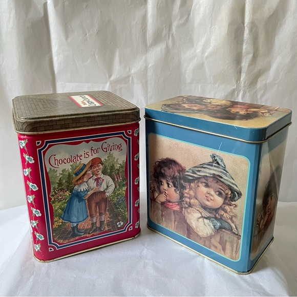 90s Neilson's Crispy Crunch Advertising Tin box baby Metal box Antique vintage - Picture 14 of 16
